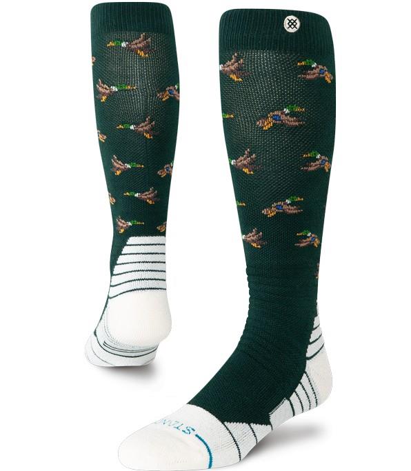 Huntin Medium Poly Snow OTC Socks - pine 1