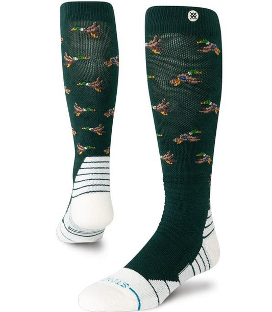 Huntin Medium Poly Snow OTC Socks - pine 1