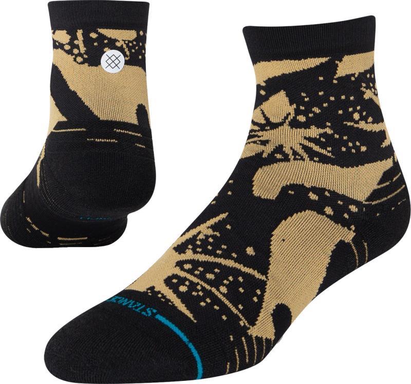 Performance Lightweight Quarter Socks - Unisex - Sun Dust - Black Brown 1