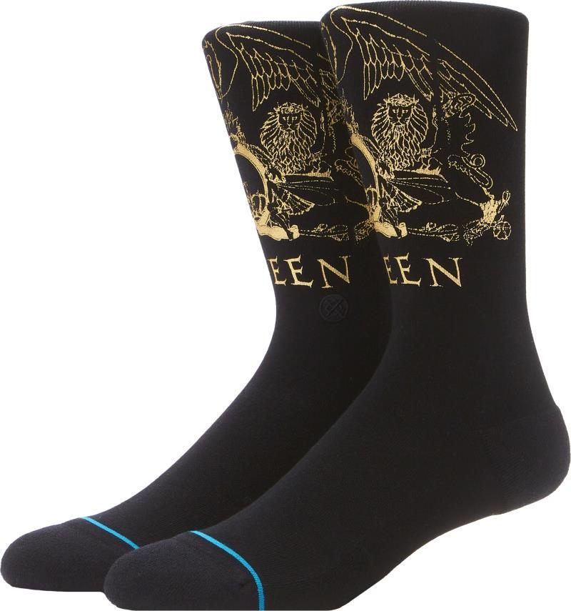 Queen Golden Crew Socks - Unisex - Black 1