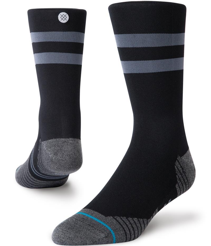 Run Light Crew Socks - Black 1