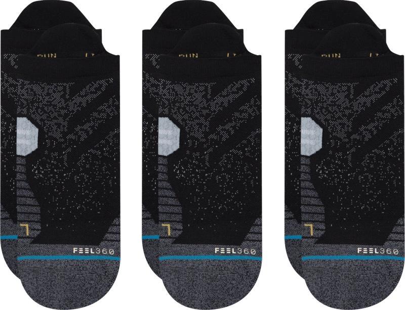 Run Light Tab Socks - 3 Pack - Black 1