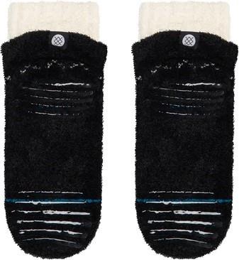 Snowflake Cozy Slipper Socks - black 1