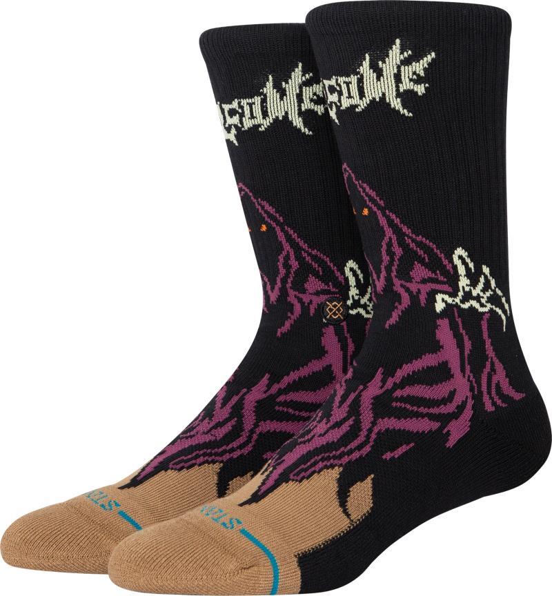 Welcome Skateboards Crew Socks - Unisex - Skelly - Black 1