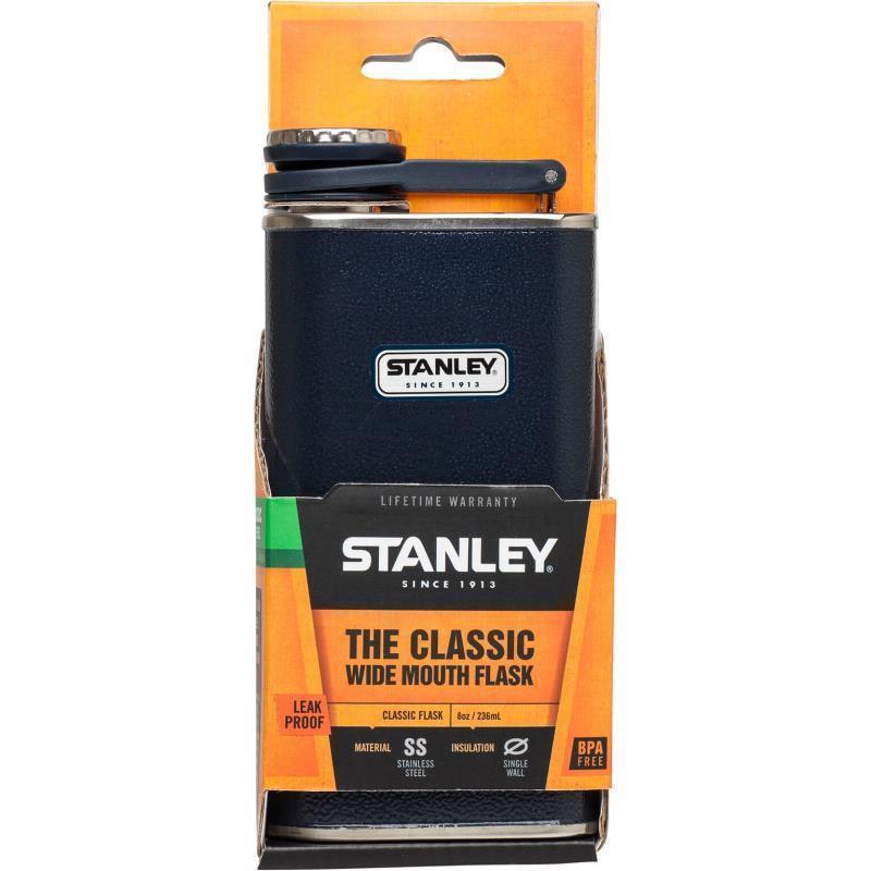 Easy Fill Wide Mouth Flask - 236ml / .23L / 8oz - Hammertone Navy 4