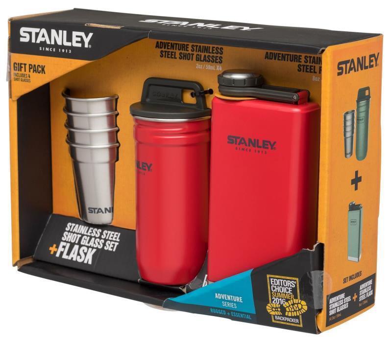 Pre-Party Shotglass + Flask Set - Flannel Red 1