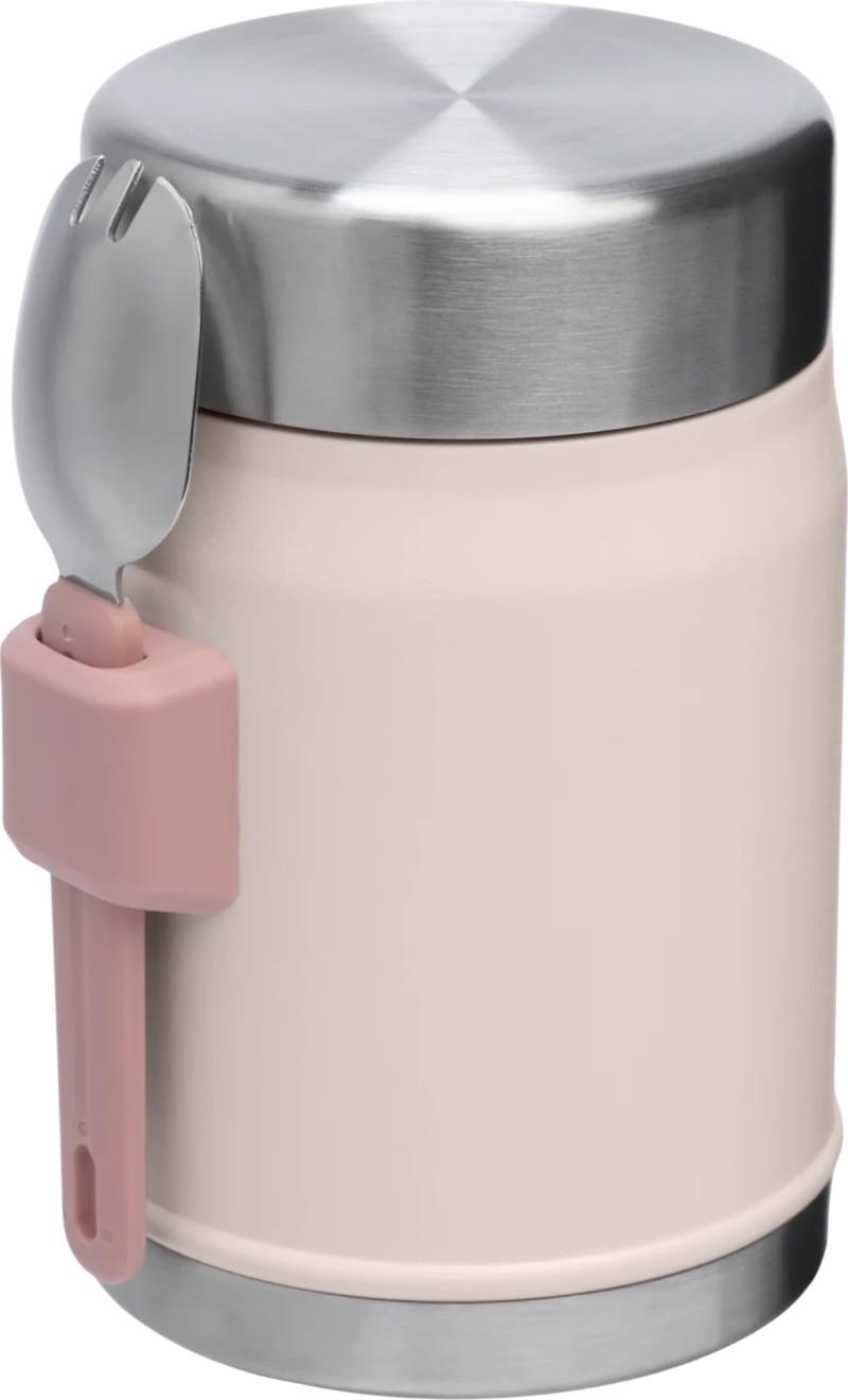 The Legendary Food Jar + Spork - rose quartz 1