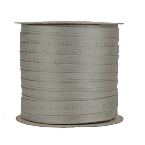 TechTape Tubular Webbing 1" x 92m / 300` (Sold p/mtr) - Silver 1