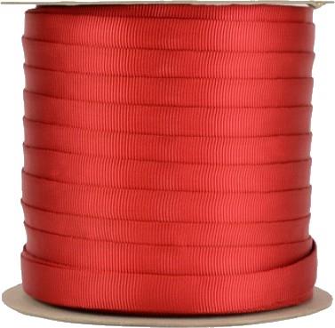 Tubular Mil-Spec Webbing 1" x 92m / 300` (Sold p/mtr) - red 1