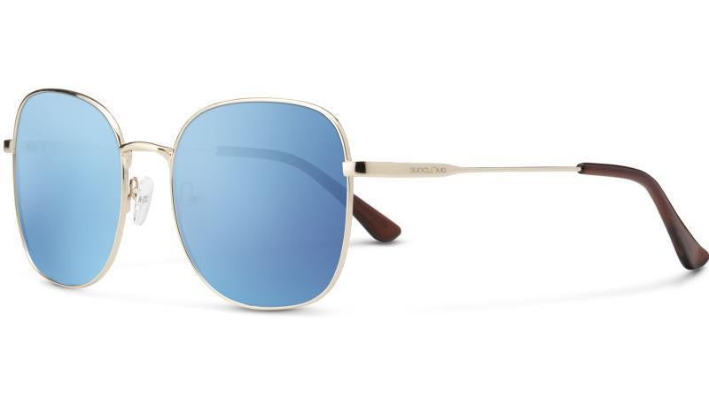 Beverly, Gold Frame, Polarized Aqua Mirror Lens - not applicable 1