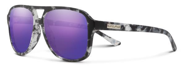 Sandy, Matte Ice Tortoise Frame, Polarized Purple Mirror Lens - Not Applicable 1