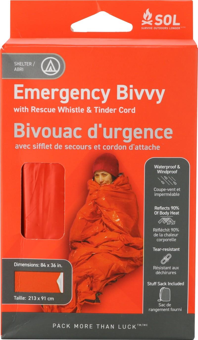 Emergency Bivvy with Rescue Whistle - orange 1