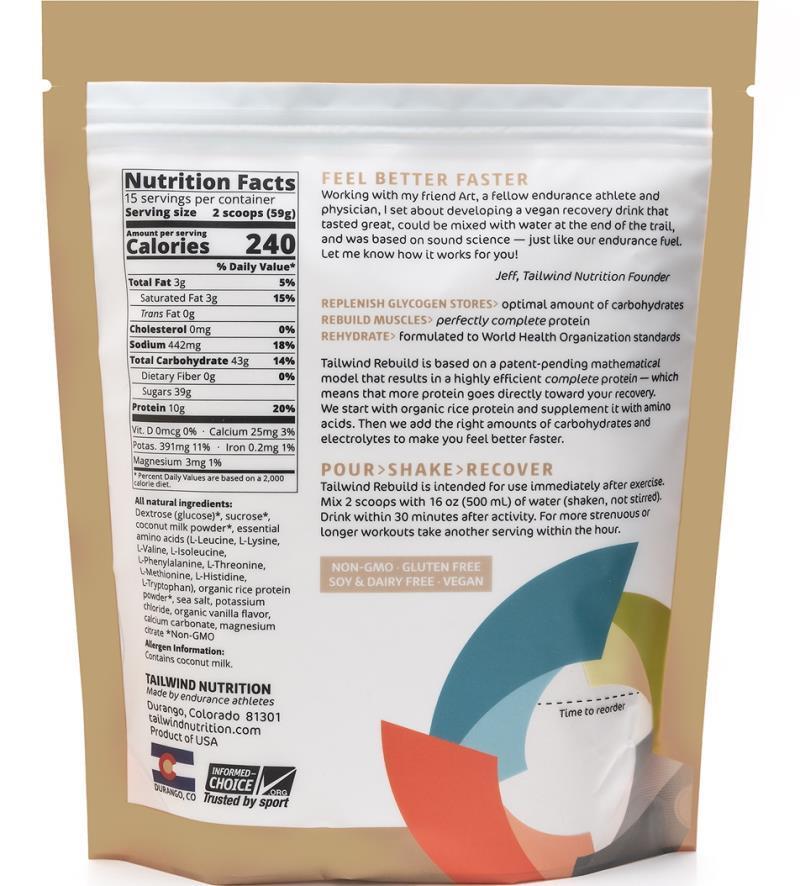 Rebuild Recovery - 15 Servings - vanilla 1