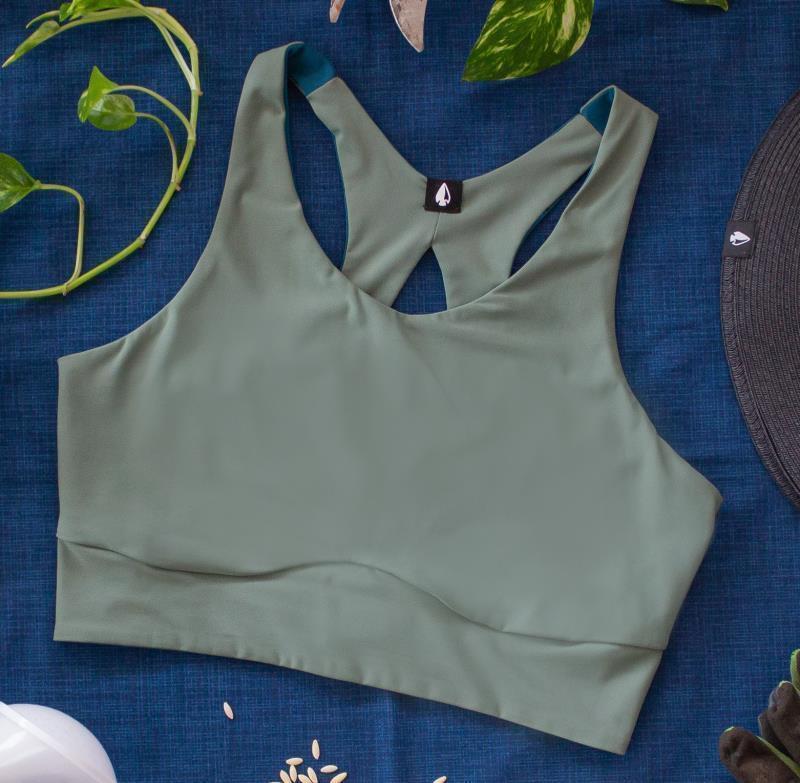 MARA Crop Top - Womens - Sage / Ocean 1