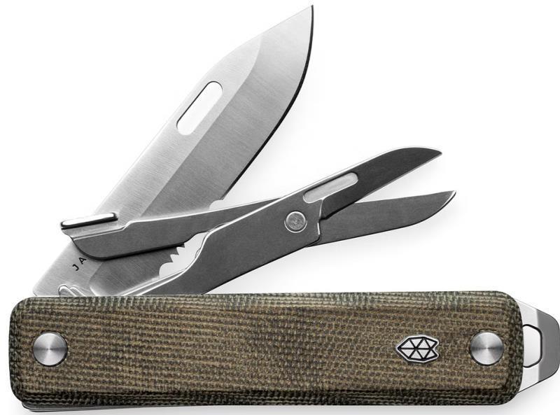 The Ellis - Scissors - OD Green / Stainless / Micarta / Serrated 1