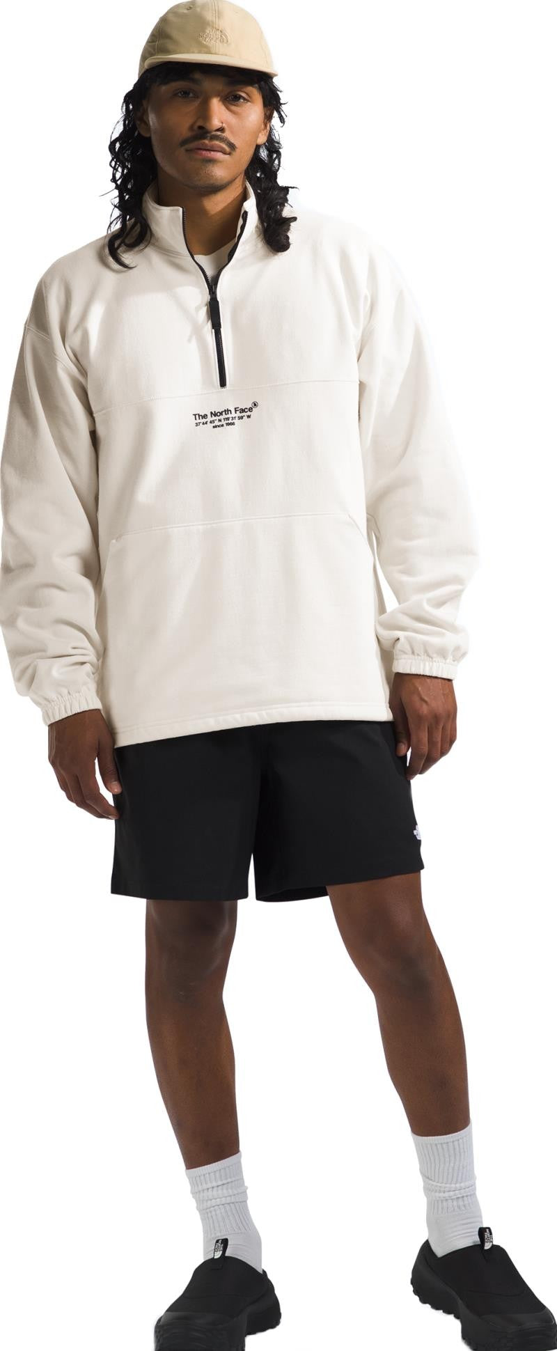 AXYS 1/4 Zip Fleece - Mens - white dune 1
