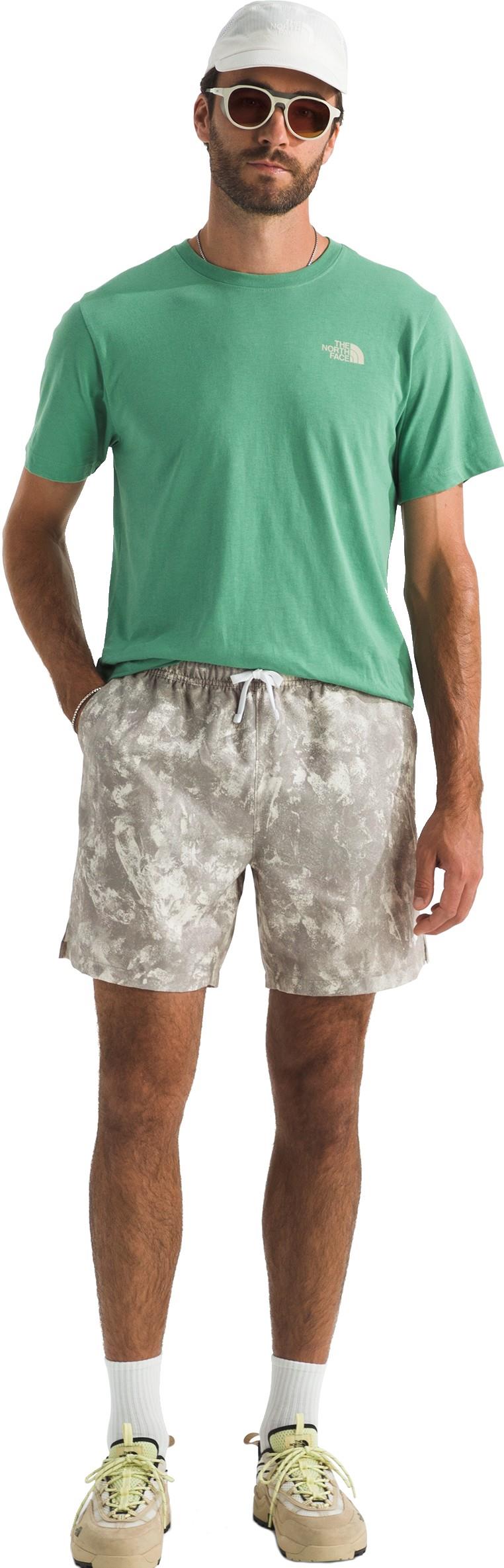 Action 2.0 Printed Shorts, Long - Mens - stone slab chalk texture print 1