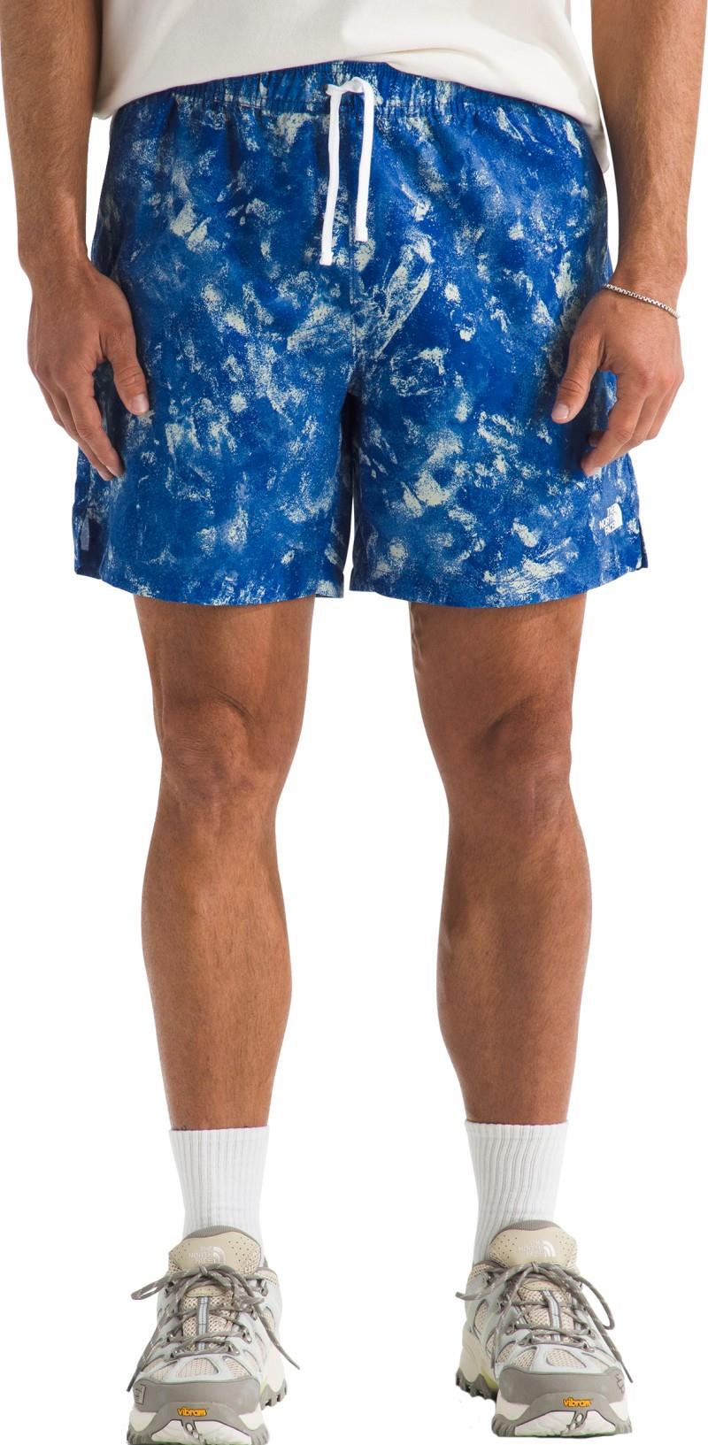 Action 2.0 Printed Shorts, Long - Mens - tnf blue chalk texture print 1