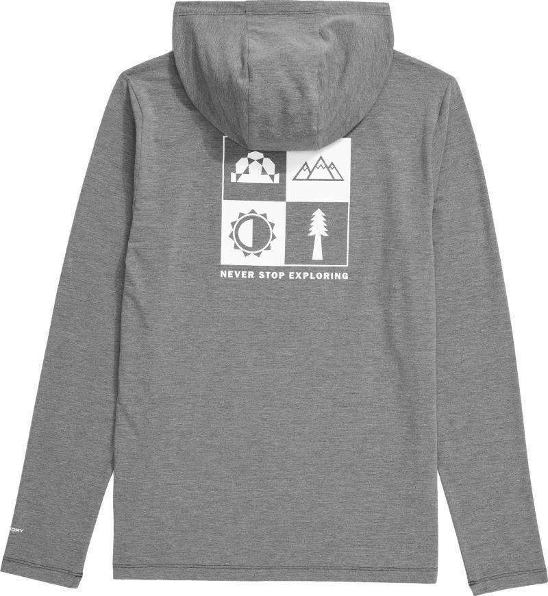 Adventure Graphic LS Hoodie - Teen - tnf medium grey heather 1