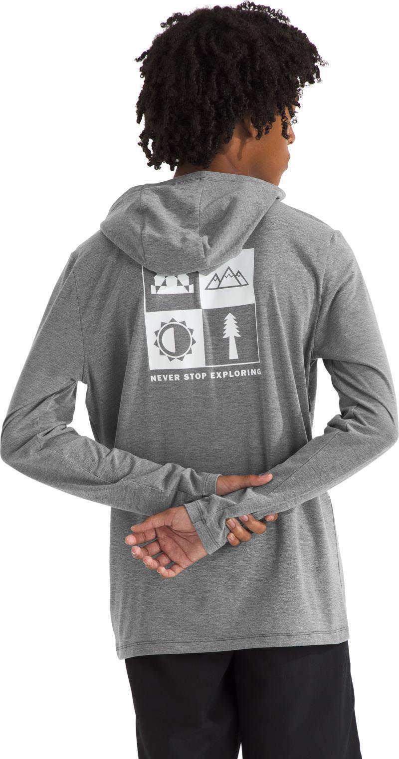 Adventure Graphic LS Hoodie - Teen - tnf medium grey heather 1