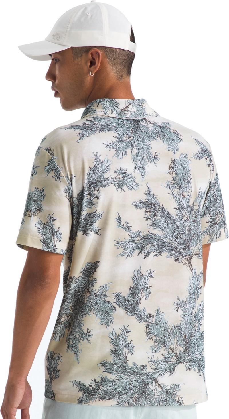 Adventure Printed Polo - Mens - desert stone big sagebrush print 1