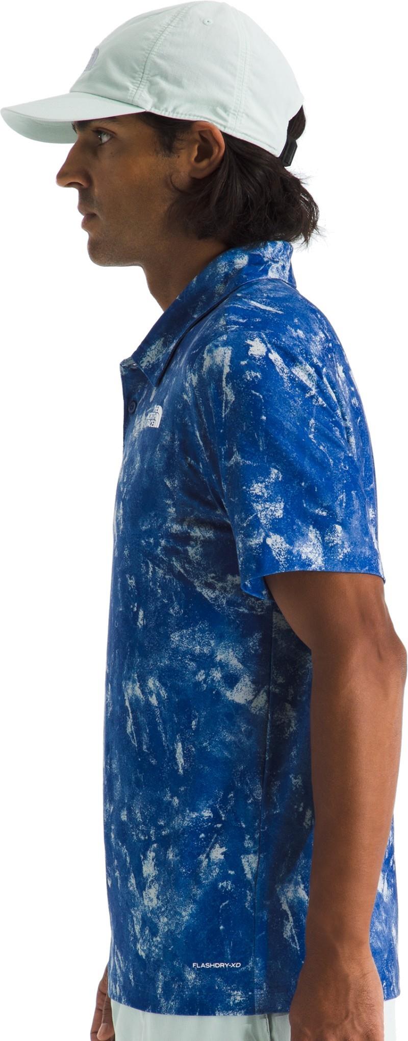 Adventure Printed Polo - Mens - tnf blue chalk texture print 1