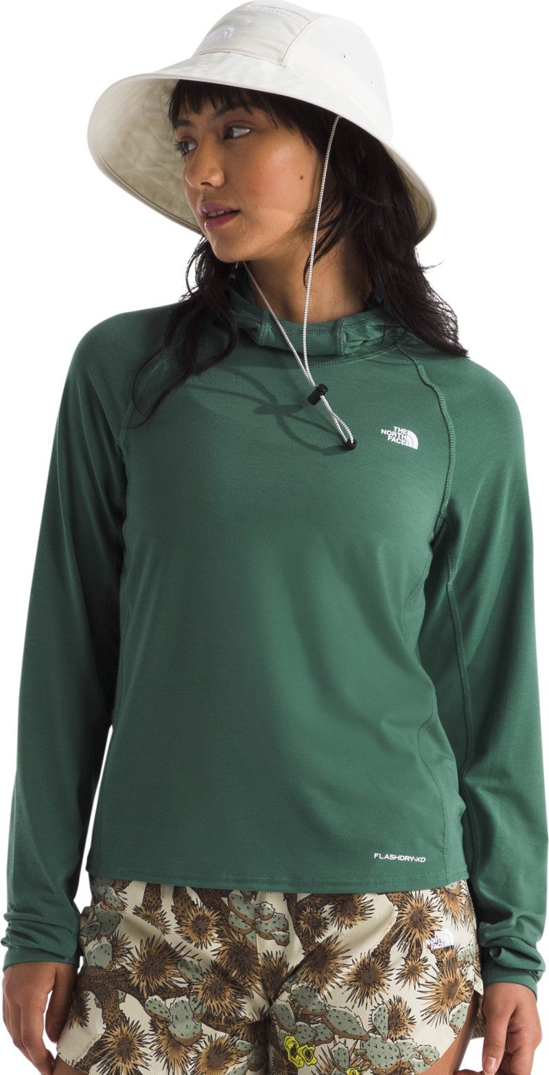 Adventure Sun Hoodie - Womens - duck green 1