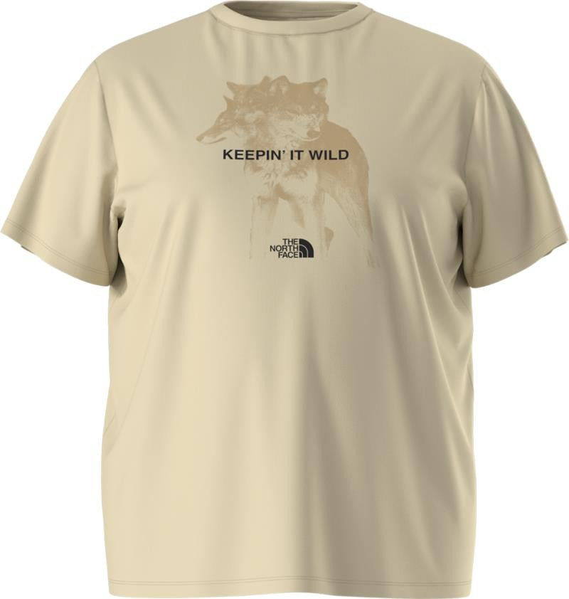Animals We Love Wolf Graphic SS Tee, Big - Mens - gravel 1
