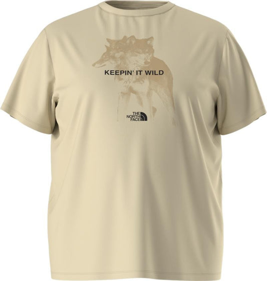 Animals We Love Wolf Graphic SS Tee, Big - Mens - gravel 1