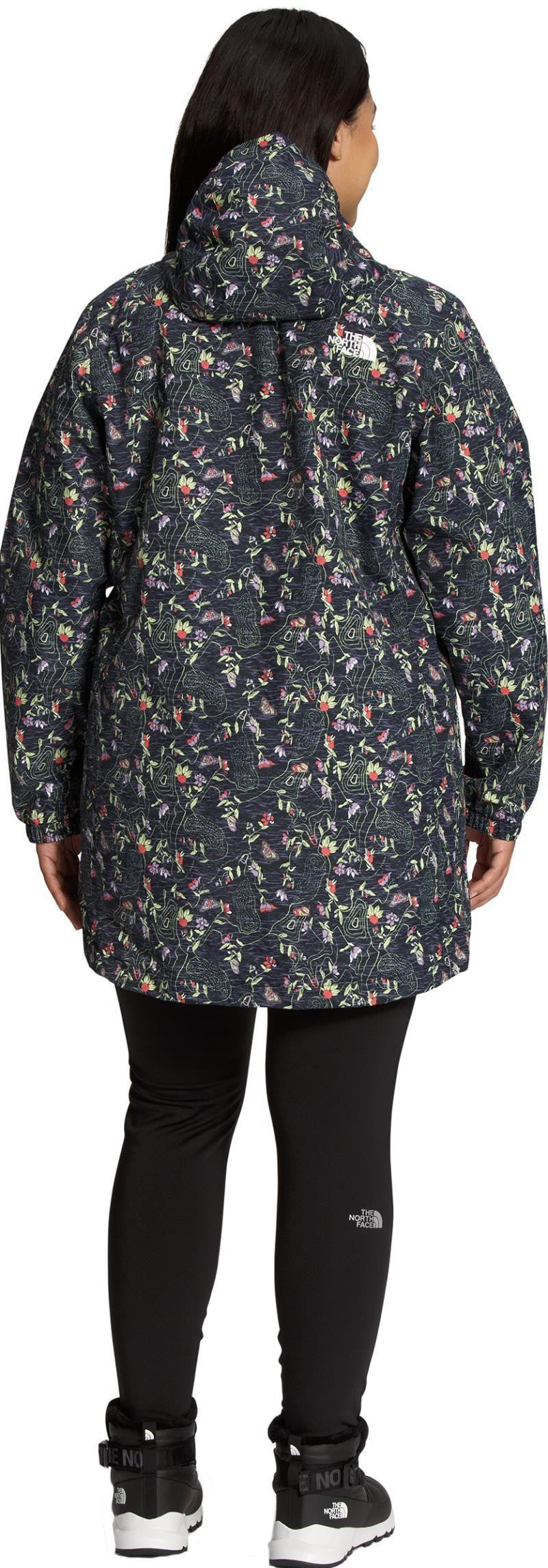 Antora Parka, Plus - Womens - tnf black iwd print 1