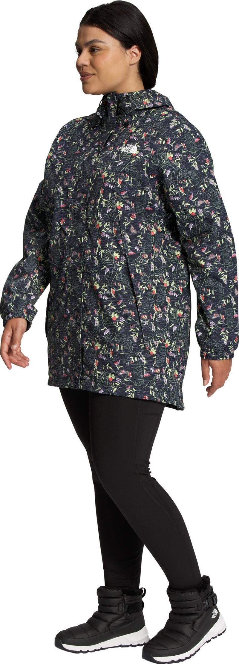 Antora Parka, Plus - Womens - tnf black iwd print 1