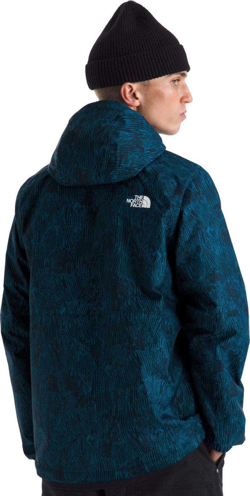 Antora Printed Rain Hoodie - Mens - summit navy regenerative ink print 1