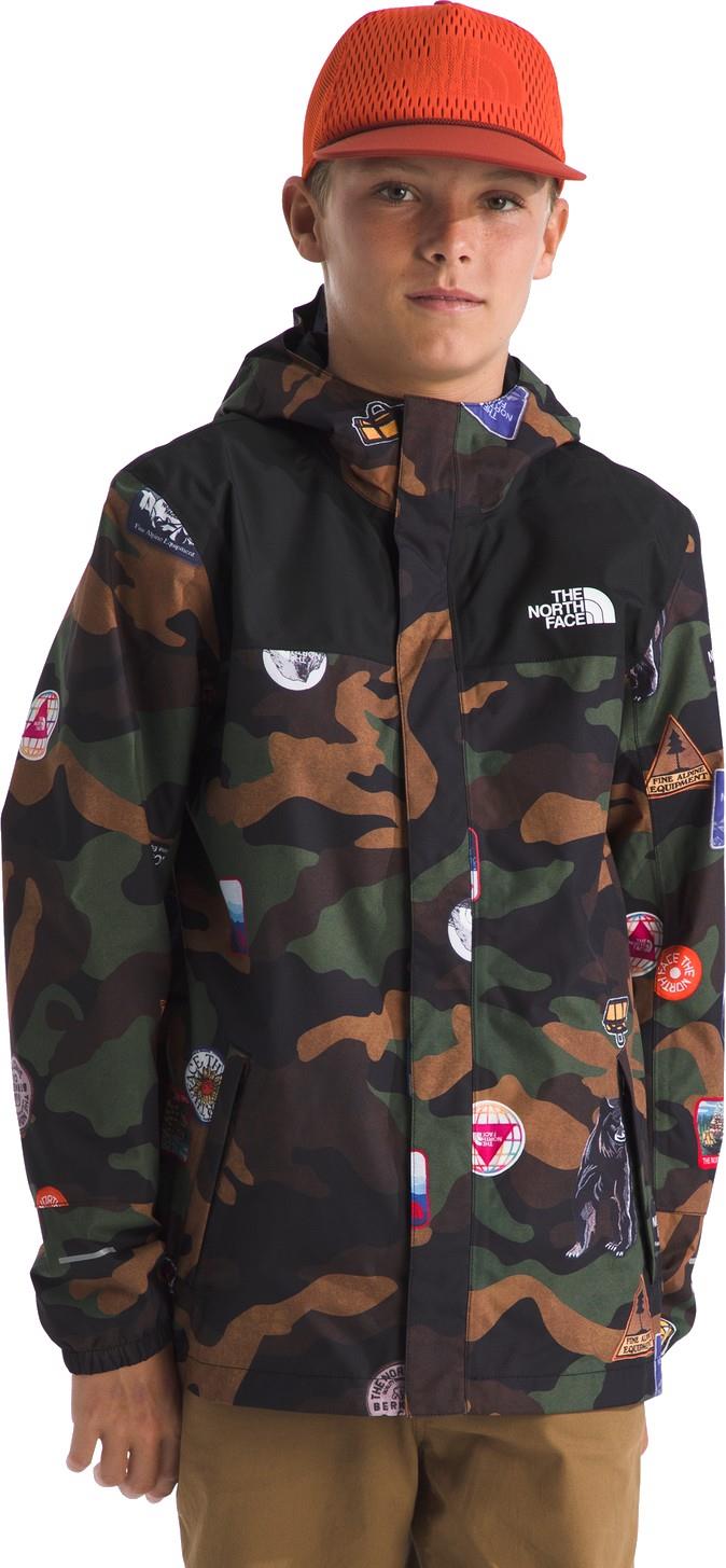 Antora Printed Rain Jacket - Boys - tnf black tnf patch print 1