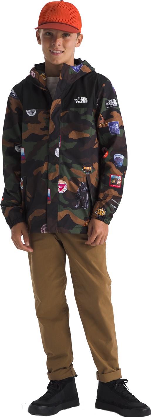Antora Printed Rain Jacket - Boys - tnf black tnf patch print 1