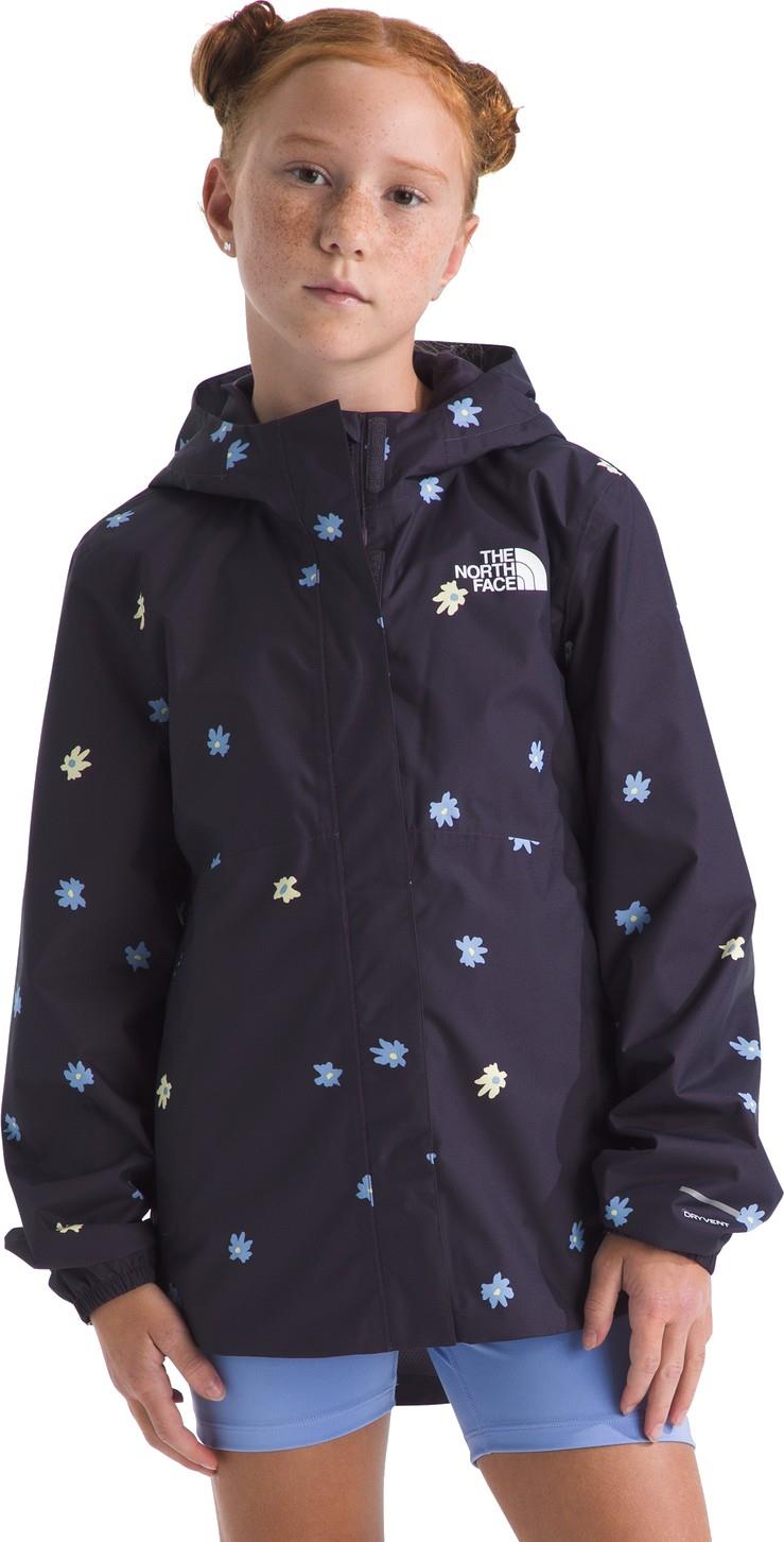 Antora Printed Rain Jacket - Girls - endless dusk simple floral print 1