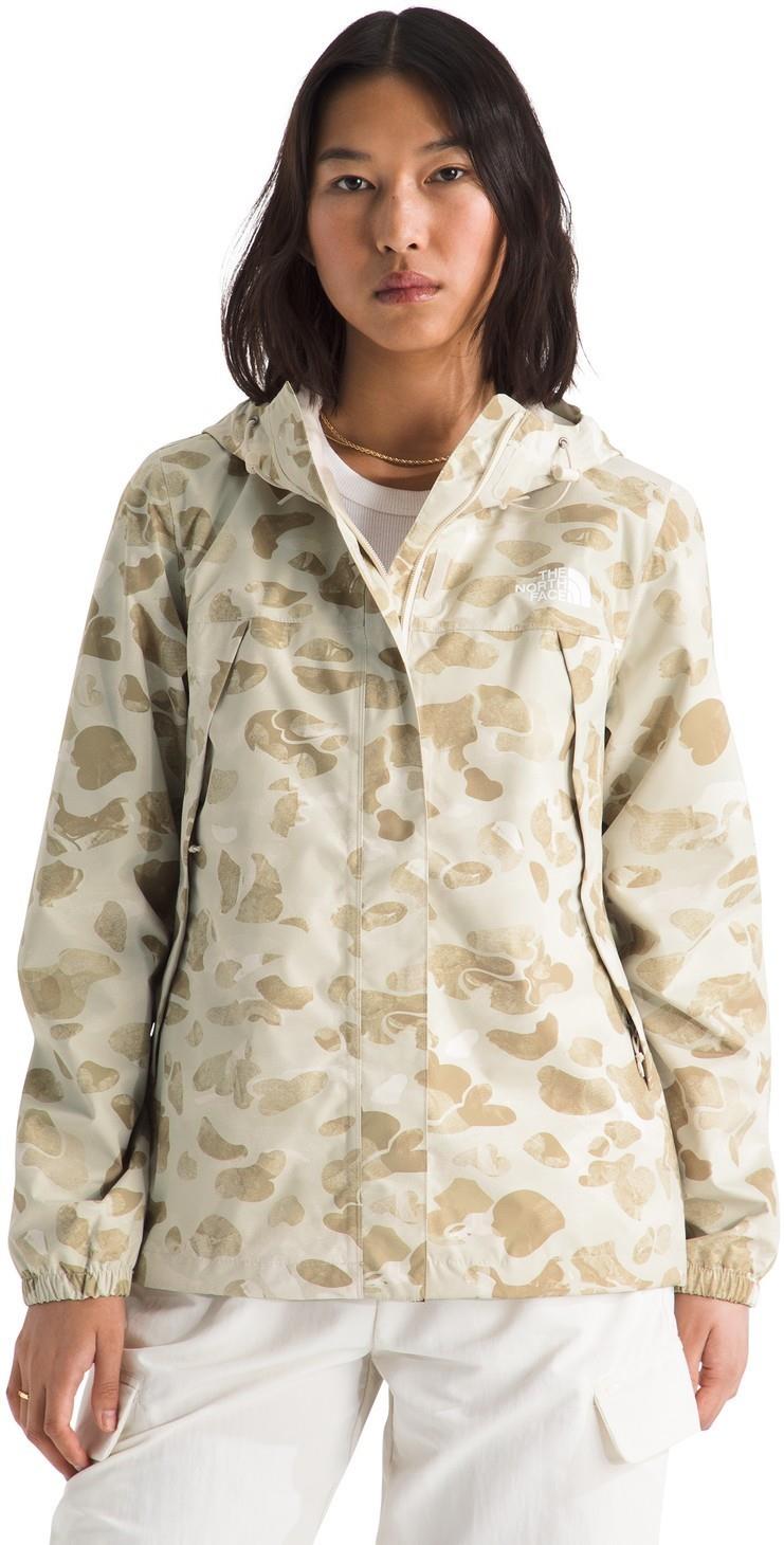 Antora Printed Rain Jacket - Womens - pale khaki heritage print 1