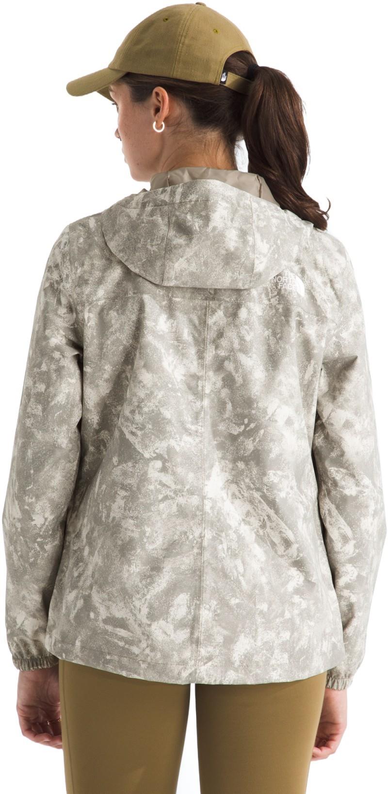 Antora Printed Rain Jacket - Womens - stone slab chalk texture print 1