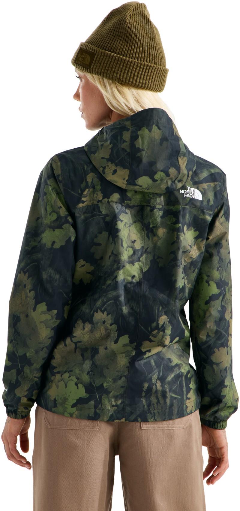 Antora Printed Rain Jacket - Womens - woodland green yosemite oak print 1