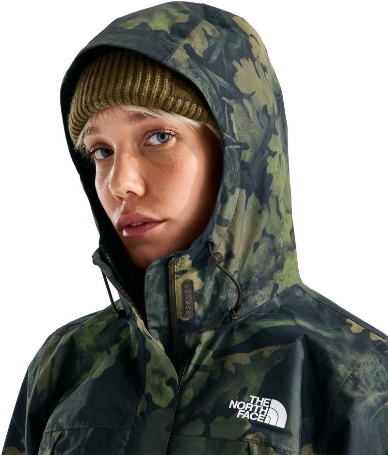 Antora Printed Rain Jacket - Womens - woodland green yosemite oak print 1