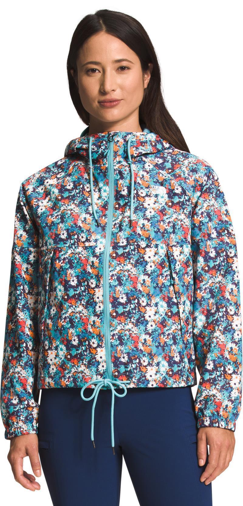 Antora Rain Hoodie - Womens - Reef Waters Wild Daisy Print 1