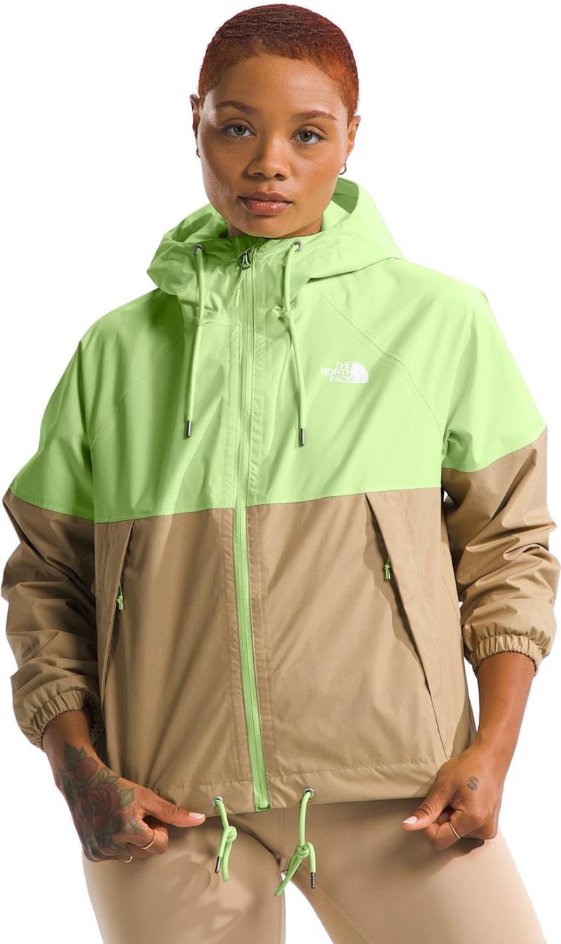 Antora Rain Hoodie - Womens - astro lime / khaki stone 1