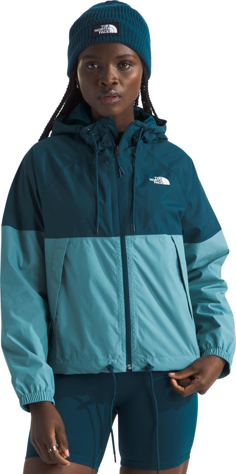 Antora Rain Hoodie - Womens - midnight petrol / algae blue 1