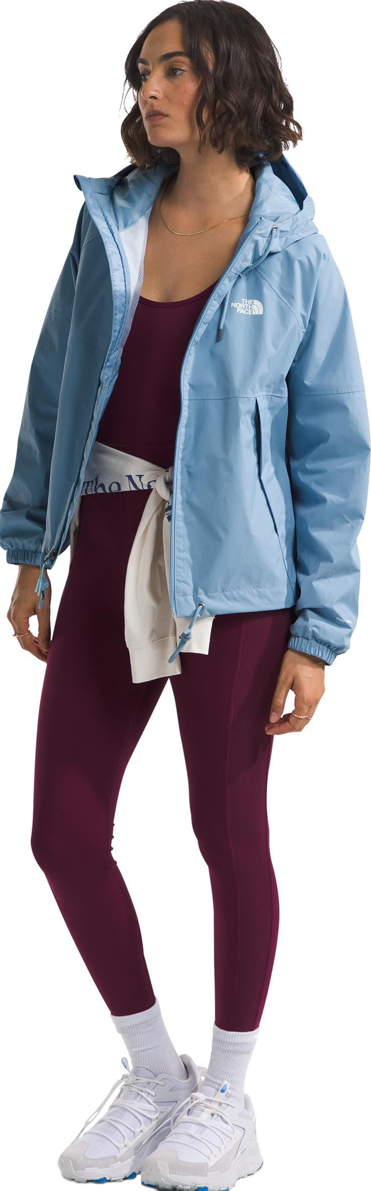 Antora Rain Hoodie - Womens - steel blue 1