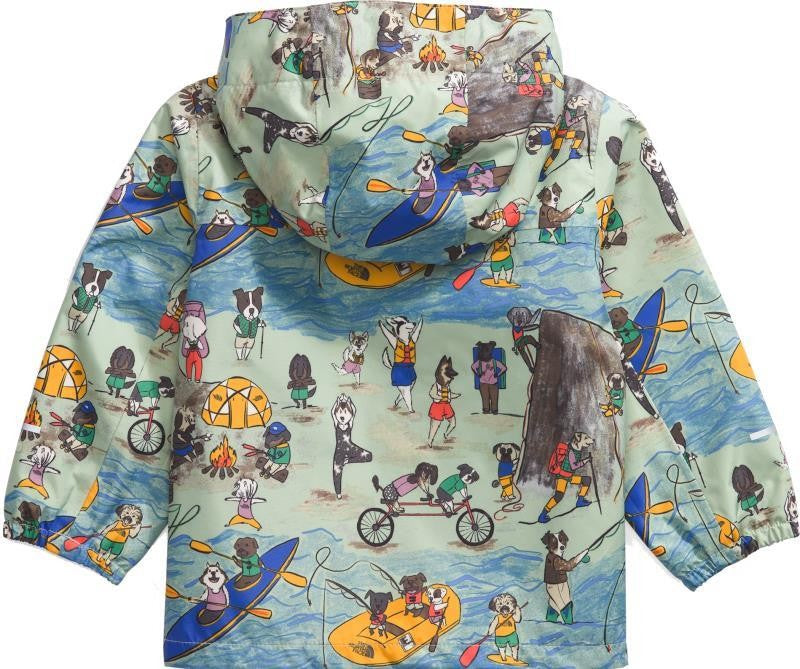Antora Rain Jacket - Baby - misty sage tnf design dogs print 1