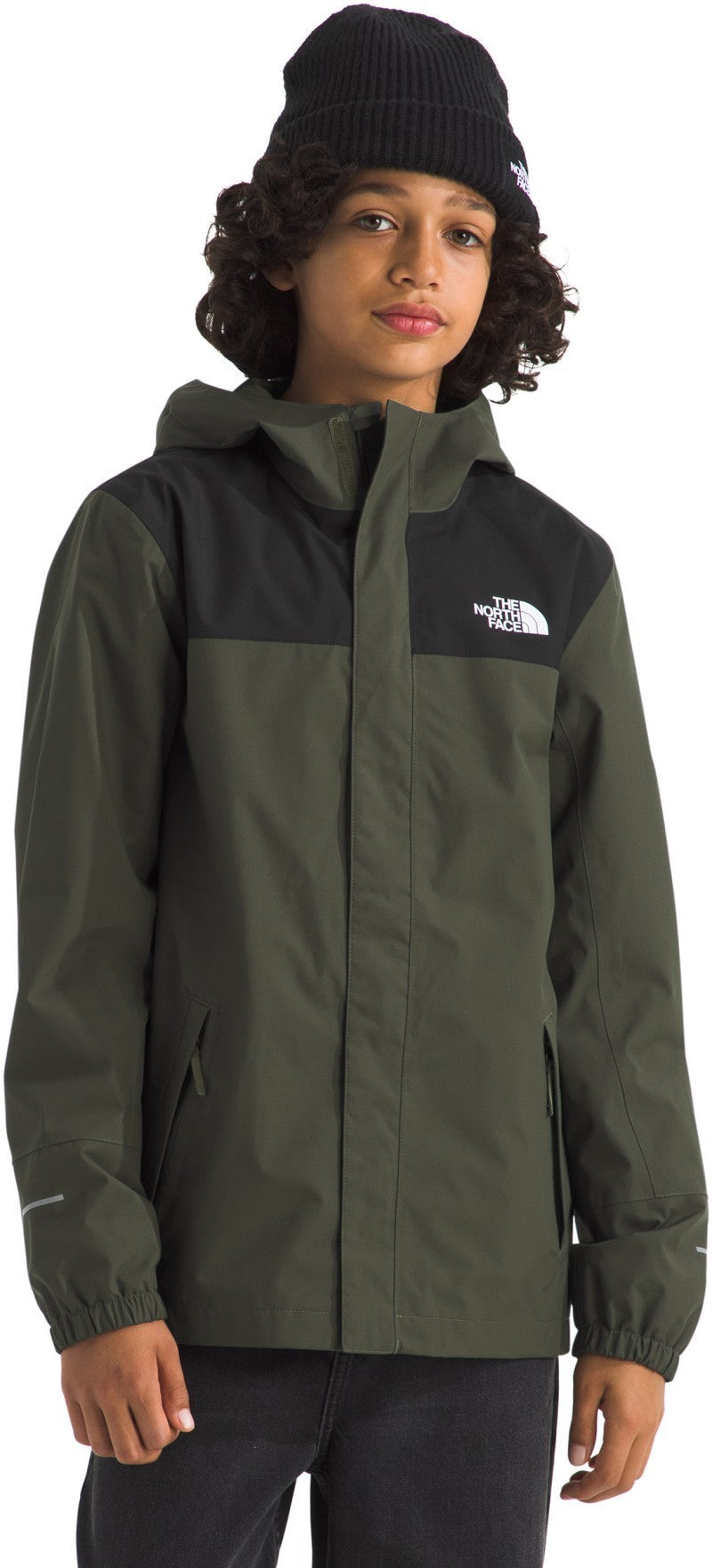 Antora Rain Jacket - Boys - new taupe green 1