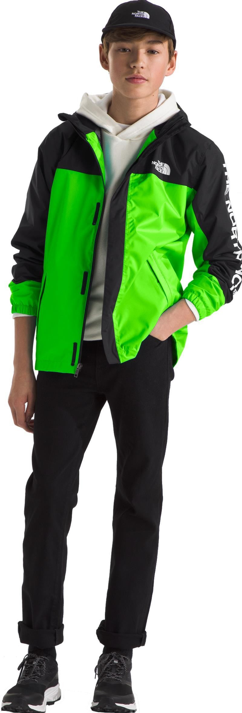 Antora Rain Jacket - Boys - safety green 1