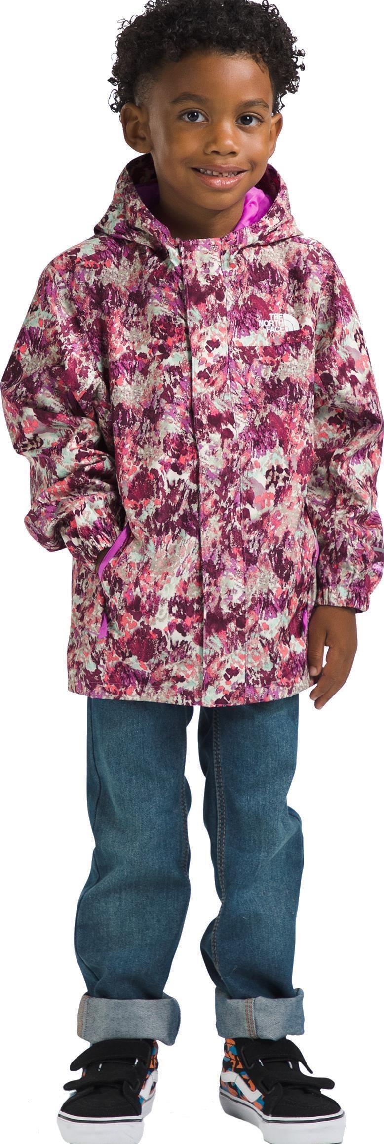 Antora Rain Jacket - Kids - violet crocus maze floral print 1