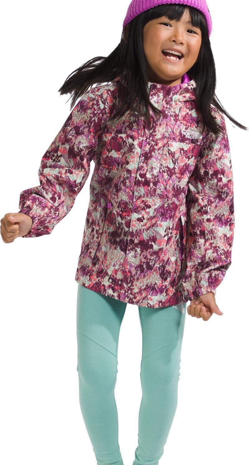 Antora Rain Jacket - Kids - violet crocus maze floral print 1