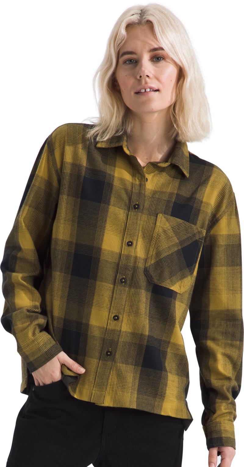 Arroyo Lightweight Flannel Shirt - Womens - amber green tnf shadow plaid 1