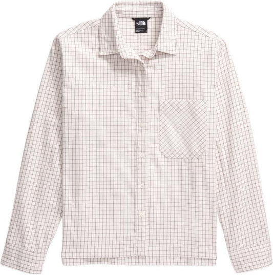 Arroyo Lightweight Flannel Shirt - Womens - white dune grid plaid 1